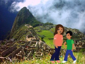 Dani and Beto in Machu Pichu